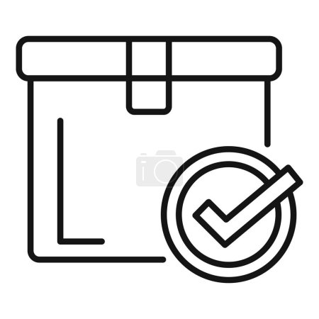 Test box control icon outline vector. Carton law rule. Access online trade scale