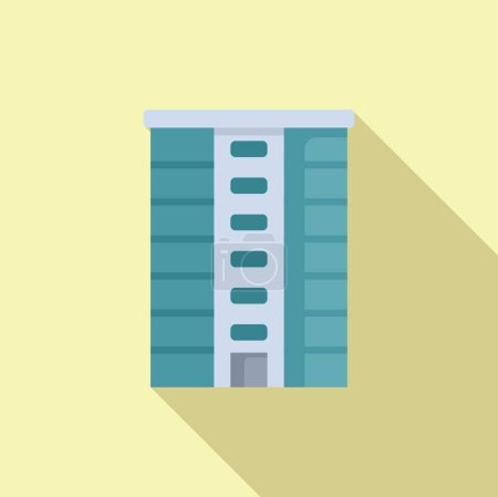 Design multistory building icon flat vector. Area city plan. Small low map
