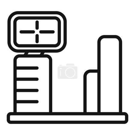 Fluorography equipment icon outline vector. Anatomy body. Patient medical health