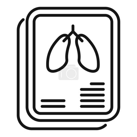 Machine xray image icon outline vector. Control department. Breast respiratory