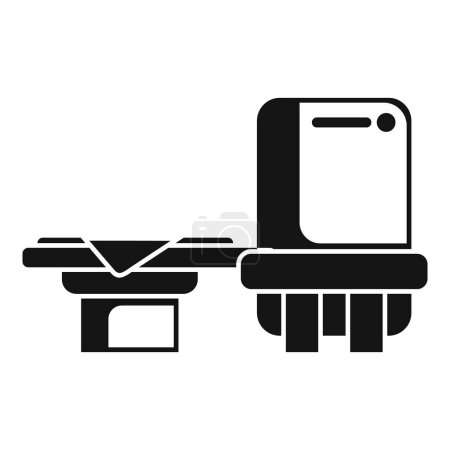 Monitor diagnostic device icon simple vector. Scan xray medical. Computer clinic