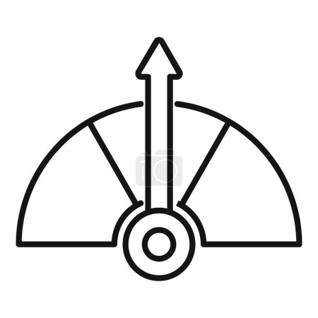 Arrow gauge survey icon outline vector. Satisfaction level. Patron degree rank