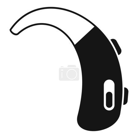 Ilustración de Pequeño icono del audífono vector simple. Salud social muda. Aprendizaje discapacitados - Imagen libre de derechos