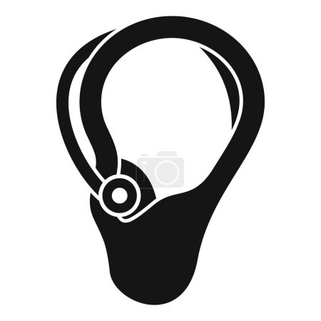 Digital hearing device icon simple vector. Social acoustic implant. Digital world