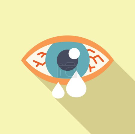 Ilustración de Alérgico ojo humano icono vector plano. Intolerancia al gluten. Producto poco saludable - Imagen libre de derechos