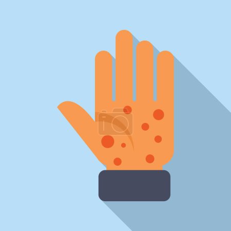 Hand with allergy icon flat vector. Gluten intolerance person disease. Care patient diet