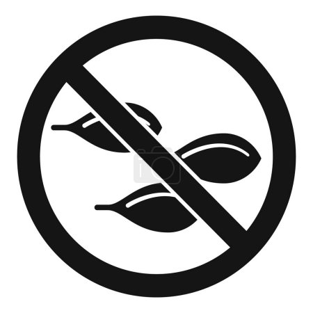 Restricted grains food icon simple vector. Gluten intolerance. Organic product disease