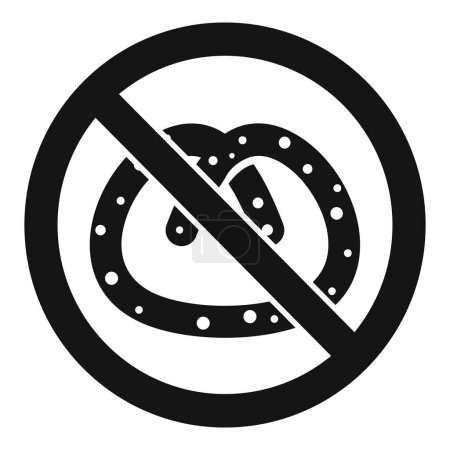 Bakery food pretzel icon simple vector. Meal product disease. Nutrition diet