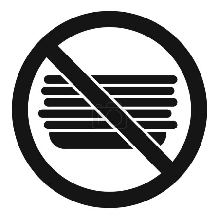 No eat pancakes icon simple vector. Organic food product. Gluten intolerance