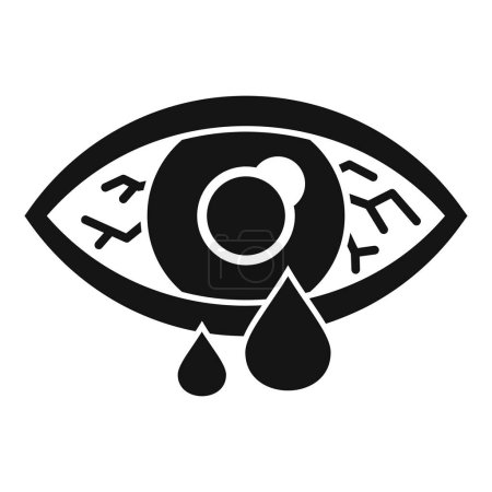 Allergisches menschliches Auge Symbol einfacher Vektor. Glutenunverträglichkeit. Ungesundes Produkt