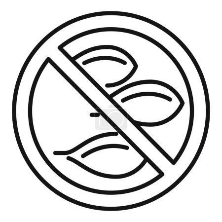 Restricted grains food icon outline vector. Gluten intolerance. Organic product disease