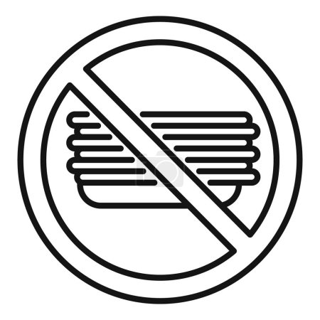 No eat pancakes icon outline vector. Organic food product. Gluten intolerance