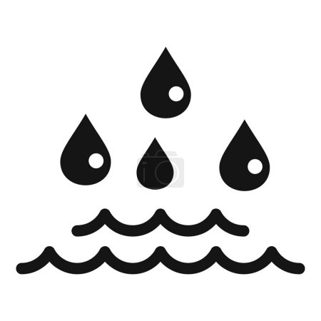 Sea level rise eco problem icon simple vector. Climate change. Global warming risk
