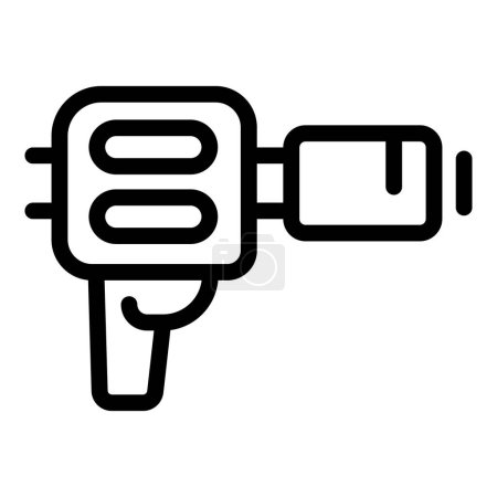 Light blaster icon outline vector. Fantasy effect weapon. Futuristic flash toy