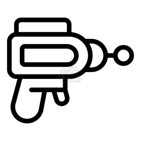 Photon pointer icon outline vector. Alien flash gun. Ion space weapon