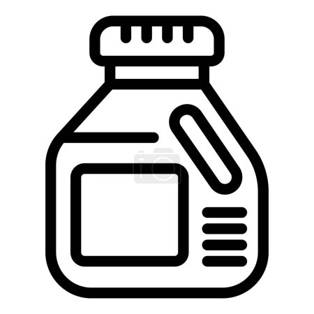 Illustration for Laundry detergent icon outline vector. Washing solution. Clothing wash machine - Royalty Free Image
