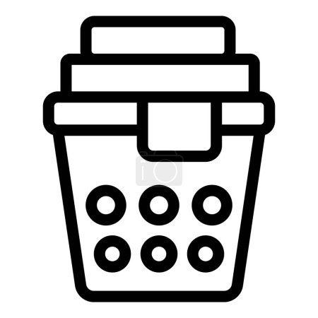 Garment holder icon outline vector. Household laundry bin. Dirty clothing storage