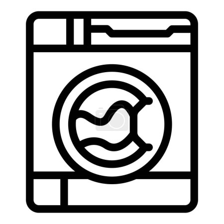 Washing machine icon outline vector. Laundry appliance. Household clothes cleaning