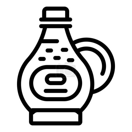 Cider apple extract icon outline vector. Fruity infusion bottle. Vinegar glass jar