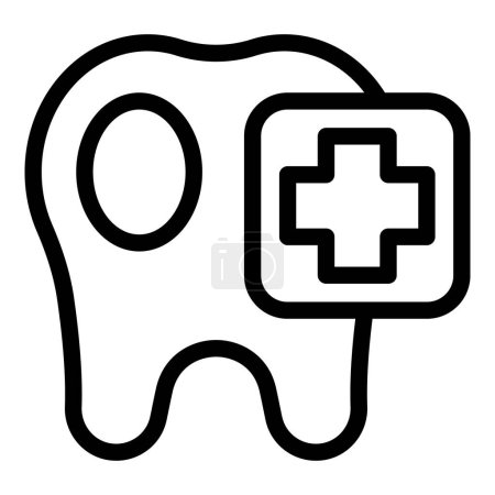 Oral hygiene health icon outline vector. Dental regular examination. Stomatology healthcare clinic