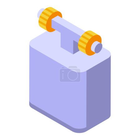 Illustration for Bio gas pump icon isometric vector. Refinery station plant. Energy green gas - Royalty Free Image