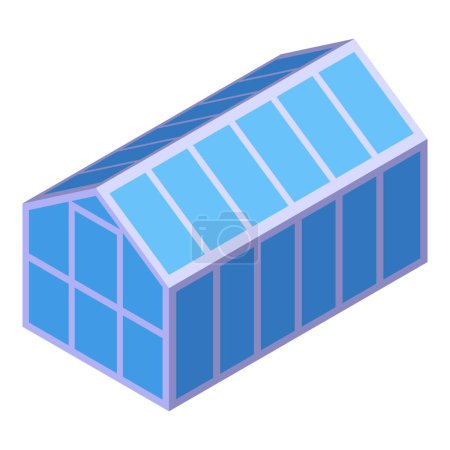 Illustration for Biogas in greenhouse icon isometric vector. Organic gas bio. Industry eco energy - Royalty Free Image