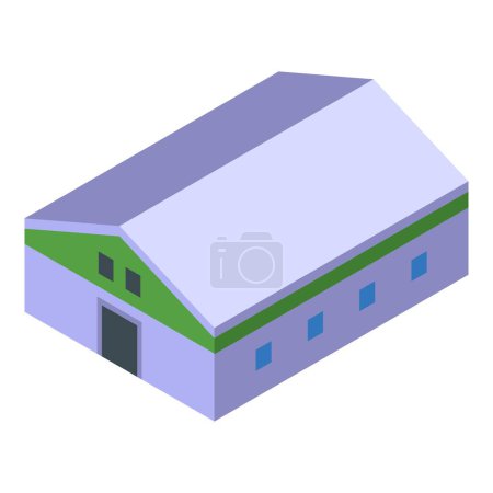 Illustration for Vegetation biogas plant icon isometric vector. Energy of bio fuel. Industry power - Royalty Free Image