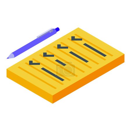 To do list new ideas icon isometric vector. Creative thinking. Model of success