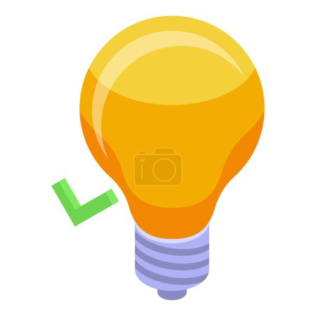 New bulb idea icon isometric vector. Process innovative plan. Mind future brain
