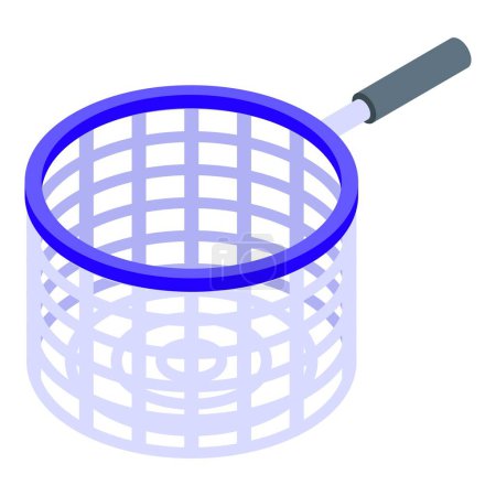 Angling fishnet icon isometric vector. Fishery equipment. Seafood industry tools