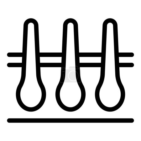 Hair roots health icon outline vector. Trichology therapy. Clinic follicle transplant surgery