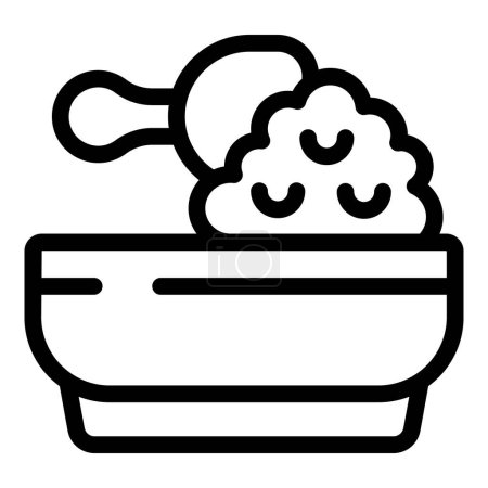 Illustration for Cleaning pet toilet shovel icon outline vector. Waste pet cleaner. Sanitize animal bathroom tool - Royalty Free Image