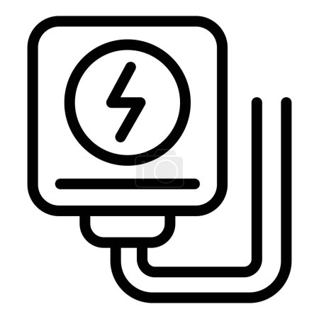 Ilustración de Adaptador de corriente icono contorno vector. Cargador de teléfono. Dispositivo de carga - Imagen libre de derechos