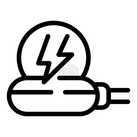 Wireless charger icon outline vector. Smart technology. Gadget electrical recharge device