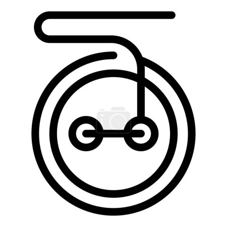 Téléchargez les illustrations : Fabrication bouton icône cercle contour vecteur. Fabrication de vêtements. Vêtements production industrielle - en licence libre de droit