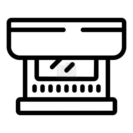 Domestic scale icon outline vector. Kitchen food weight. Cooking weighing appliance