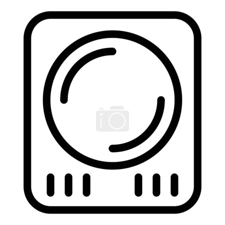 Weight measurement tool icon outline vector. Food mass portion. Domestic culinary scale