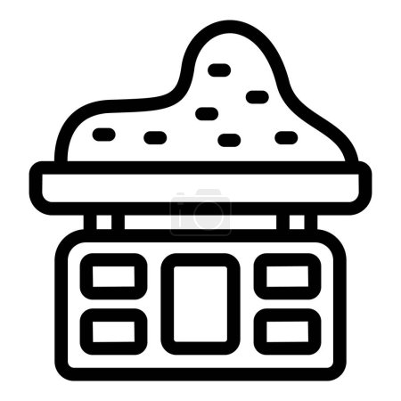 Kitchen weight instrument icon outline vector. Grocery tare. Food portion mass