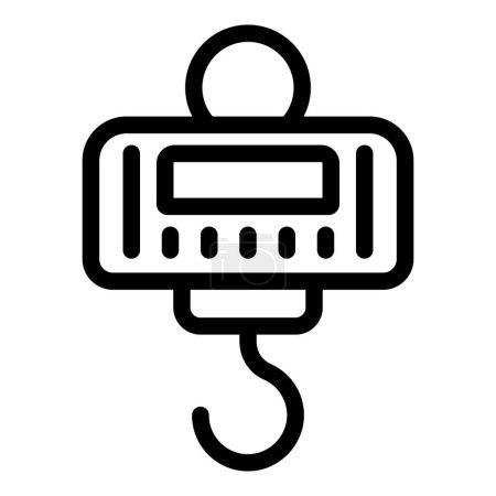 Hanging scale icon outline vector. Mass measurement. Culinary food appliance