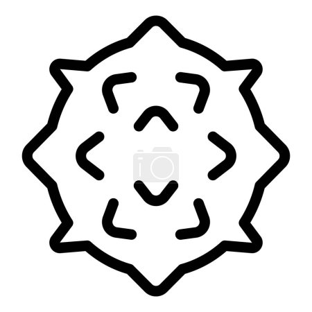 Kiwano cucumber icon outline vector. Spiky exotic melon. Ripe vitamin African fruit