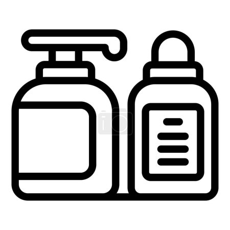 Nagelpflege-Lösungen Icon skizzieren Vektor. Nagelhautölflasche. Gel-Politur-Entferner