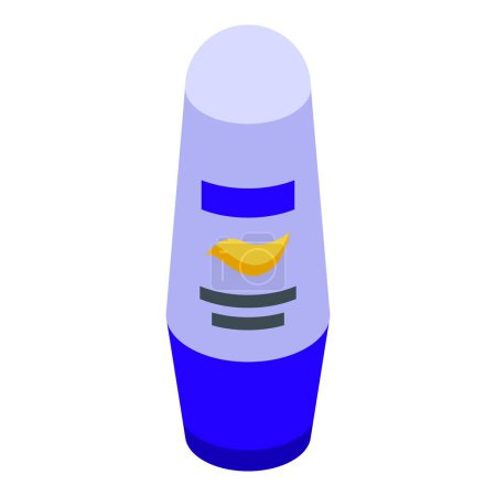 Illustration for Blue deodorant icon isometric vector. Smell ball package. Beauty care - Royalty Free Image