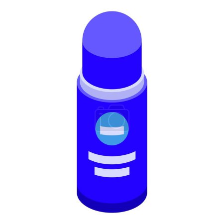 Blue pack deodorant icon isometric vector. Plastic bottle. Sweat product