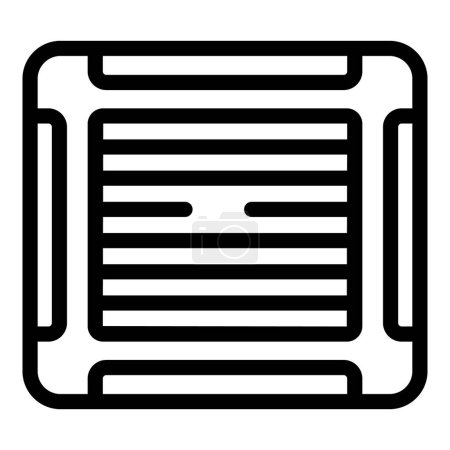 Illustration for Cooling air appliance icon outline vector. Ventilation system. Air condition installation - Royalty Free Image