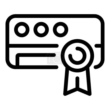 Illustration for Good quality air conditioner icon outline vector. Best air ventilation. Temperature maintenance appliance - Royalty Free Image