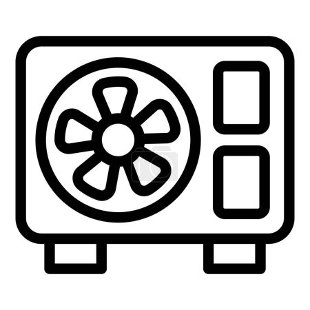 Illustration for Home ventilation conditioner icon outline vector. Fresh air conditioning. Smart purifying appliance - Royalty Free Image