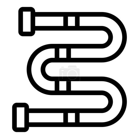 Copper pipe air conditioner icon outline vector. Installation equipment. Ventilation system tool