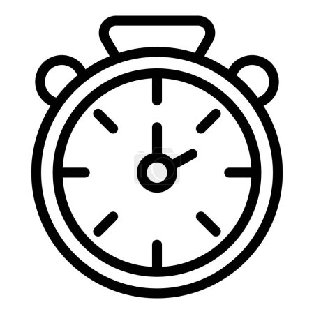 Illustration for Departure time icon outline vector. Terminal ticket purchase. Passenger travel hour - Royalty Free Image