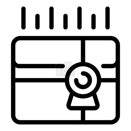 Enveloppe service postal icône contour vecteur. Livraison express. Boîte aux lettres distribution de correspondance