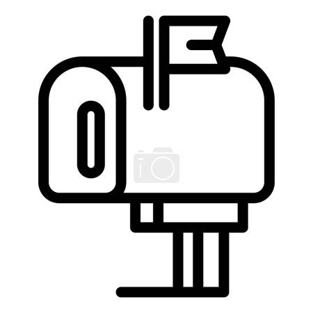 Letter box icon outline vector. Mailbox correspondence. Postal delivery service